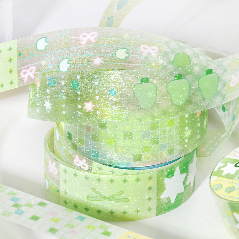 Light Salt Color Poetry Series Flash PET Tape featuring light, and color designs for journaling, scrapbooking and collage