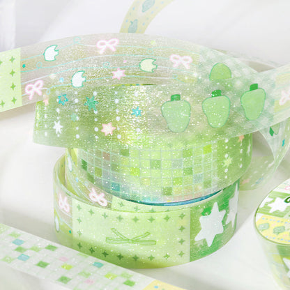 Light Salt Color Poetry Series Flash PET Tape featuring light, and color designs for journaling, scrapbooking and collage