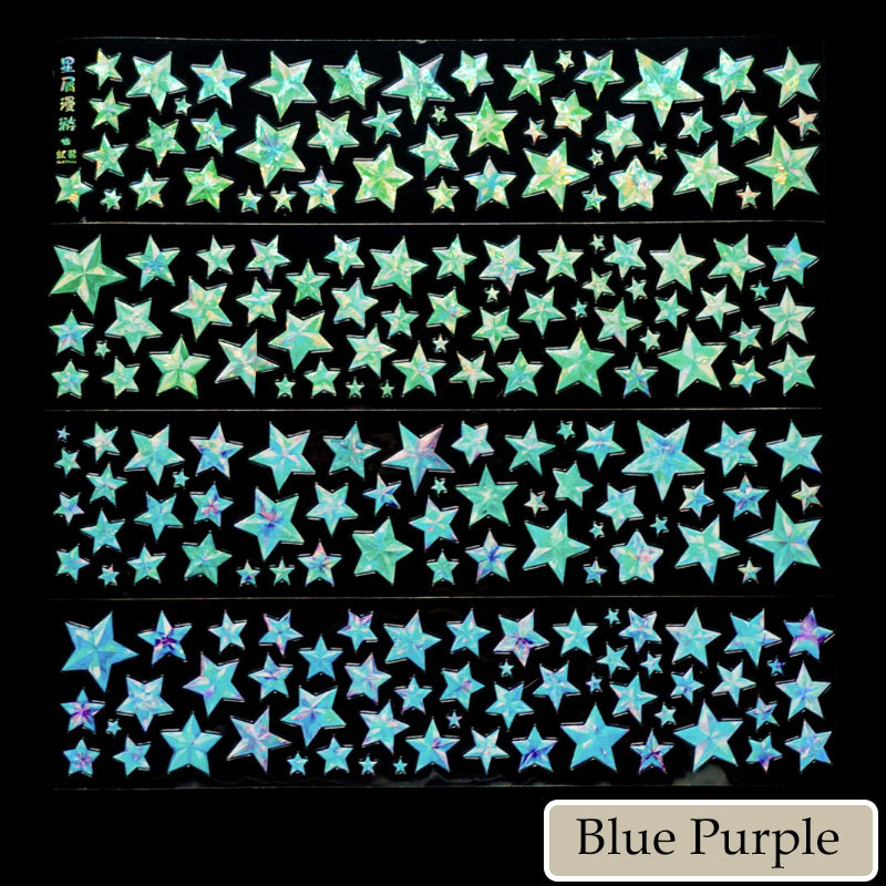 Whole Roll 6cm*5m Star Dust Wandering Die Cutting Shell Light PET Tape