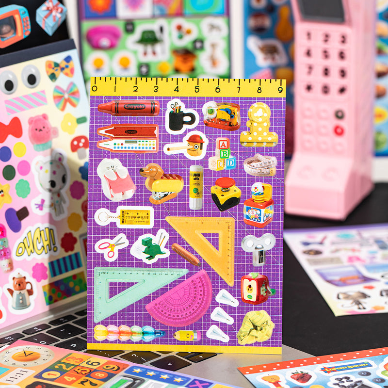 Color Preview Series Sticker Book featuring book, and color designs for journaling, scrapbooking and collage