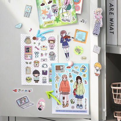 Neon Era Series Sticker Book featuring book designs for journaling, scrapbooking and collage