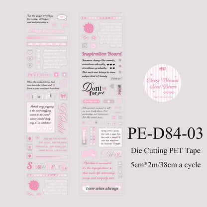 Frosty Love Series Die Cutting PET Tape