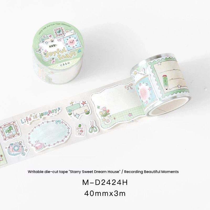 Star Sweet Dream House Series Die Cutting Writing Paper Tape