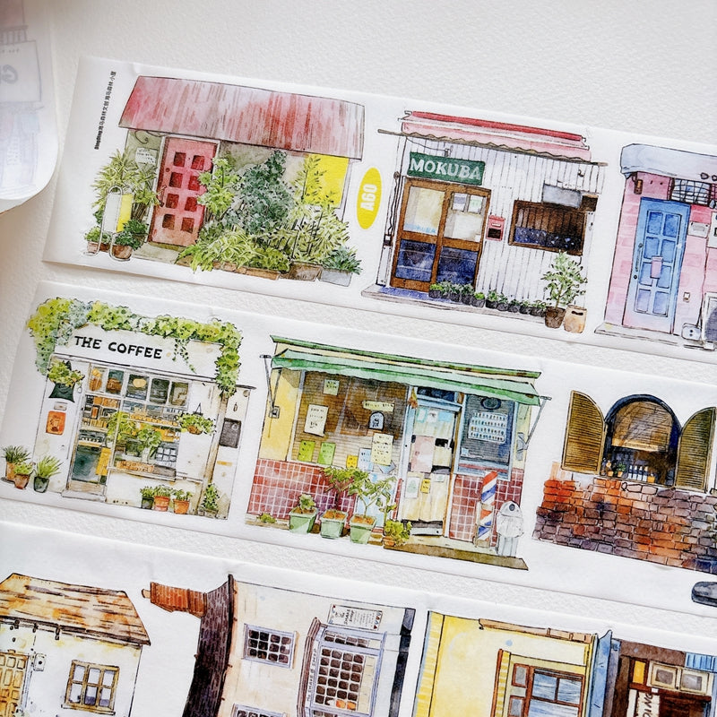 7cm*166cm Little House Die Cutting Washi/PET/Fog PET Tape