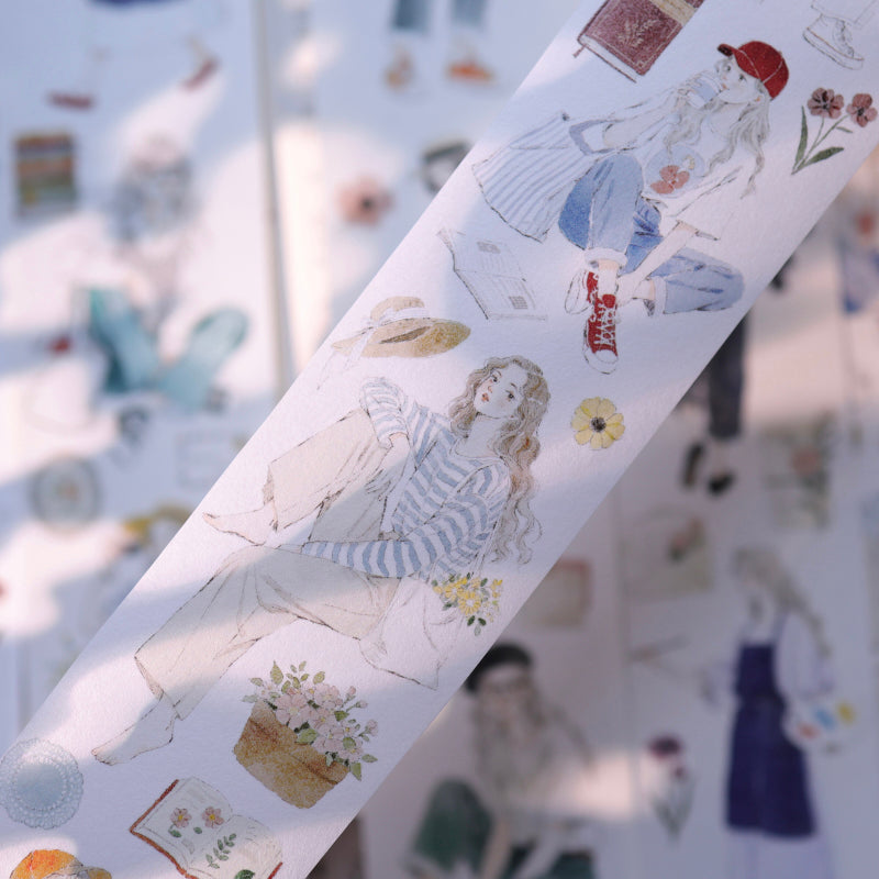 5.5cm*100cm Living Condition Die Cutting Washi/PET Tape for journaling, scrapbooking and collage