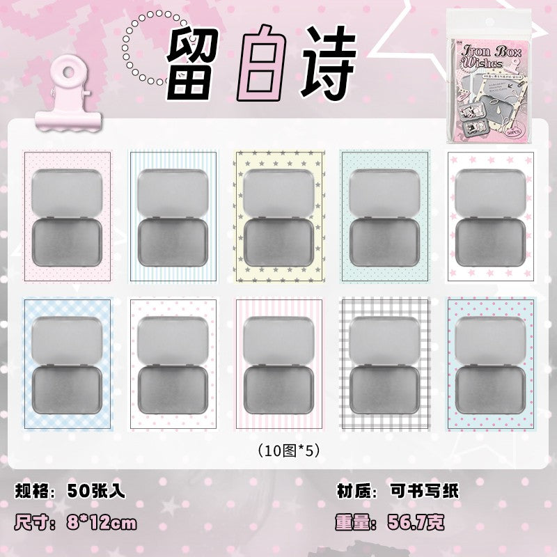 Iron Box Wishes Material Paper