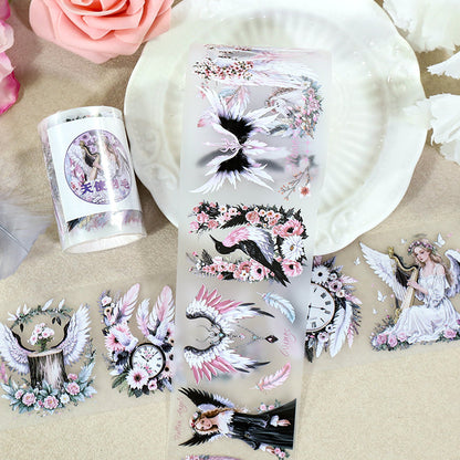 Angel Feathers Fog PET Tape for journaling, scrapbooking and collage