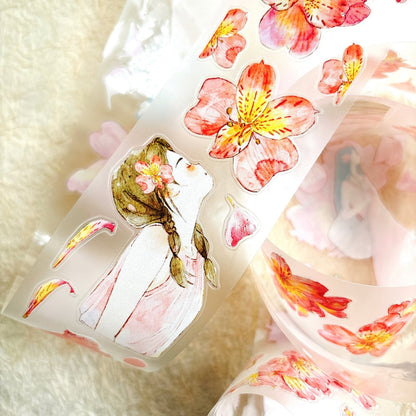 Whole Roll 5cm*5m Complexion Die Cutting Washi/PET/Fog PET Tape for journaling, scrapbooking and collage