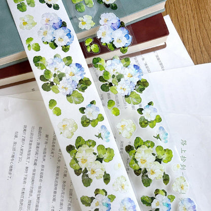 5cm*100cm Small Lobelia Die Cutting Washi/PET Tape for journaling, scrapbooking and collage