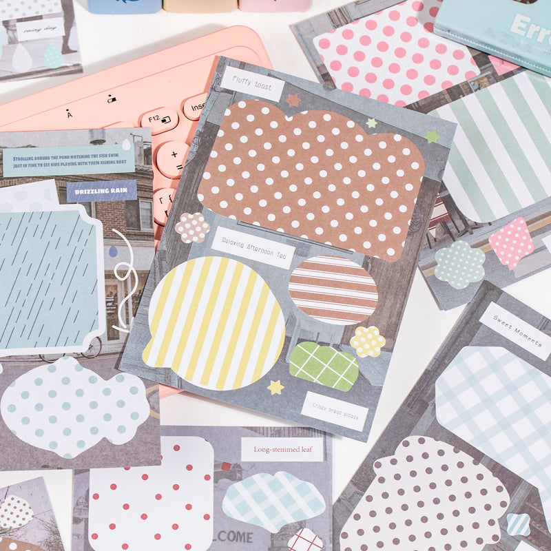 Dripping Fragments Series Sticker Book featuring book designs for journaling, scrapbooking and collage