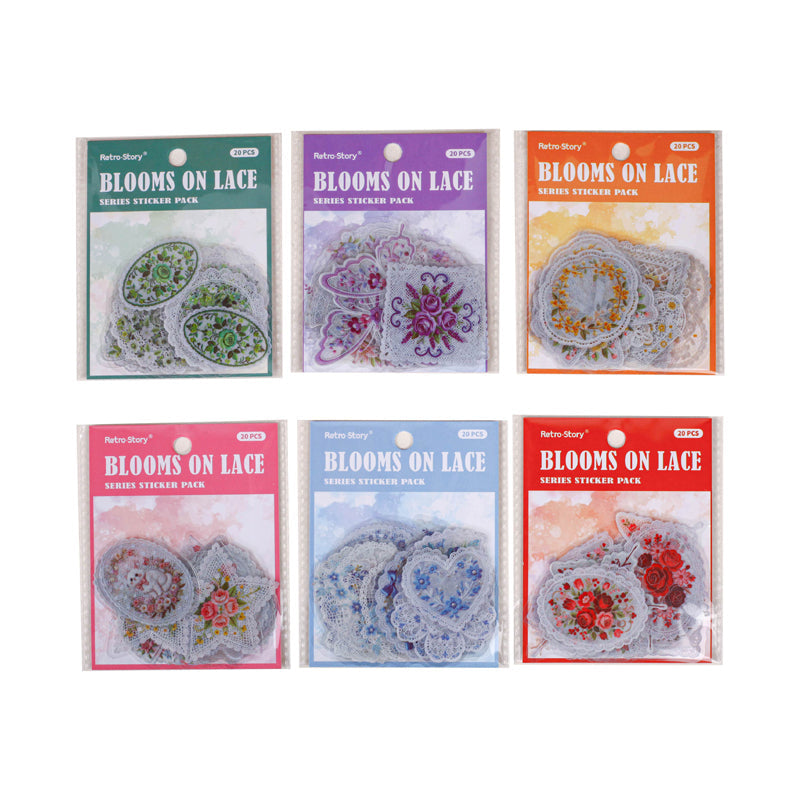 Interlude Floral Series Sticker featuring floral designs for journaling, scrapbooking and collage