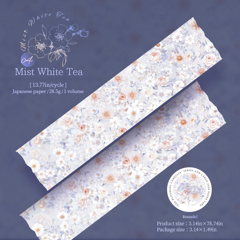 Blooming Camellia Flower Series Washi Tape