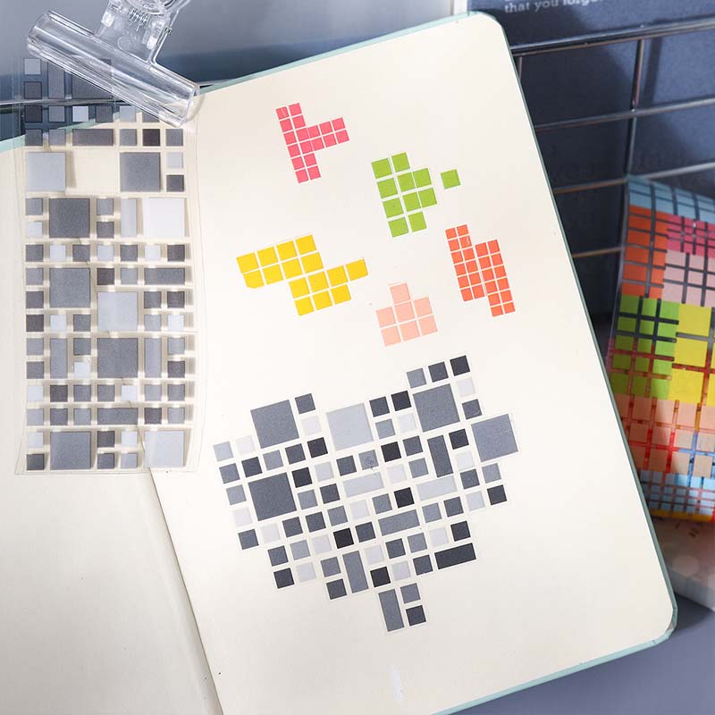 Small Square Series Die Cutting PET Tape for journaling, scrapbooking and collage