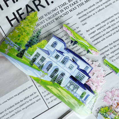7.5cm*125cm Spring Secret Garden Die Cutting Washi/PET Tape featuring garden, spring, and secret designs for journaling, scrapbooking and collage