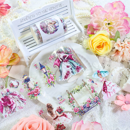 Blooms delight the senses PET Tape featuring light designs for journaling, scrapbooking and collage