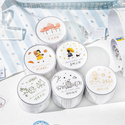 Sweetheart Imprint Series Die Cutting Writing Paper Tape featuring sweet designs for journaling, scrapbooking and collage