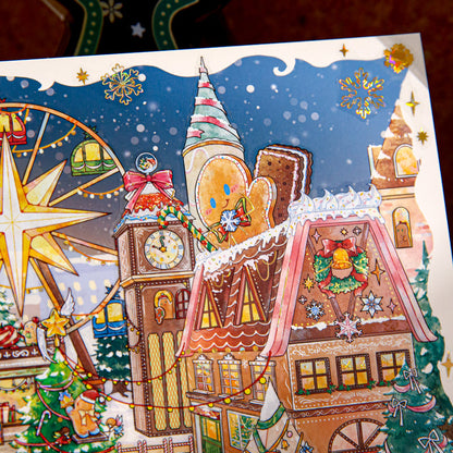 Christmas Gingerbread Town Series 3D Sticker for journaling, scrapbooking and collage