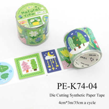 Colorful Dreamland Series Die Cutting Synthetic Paper Tape
