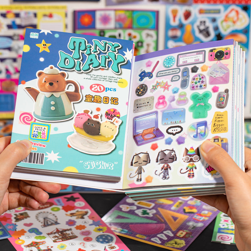 Color Preview Series Sticker Book featuring book, and color designs for journaling, scrapbooking and collage