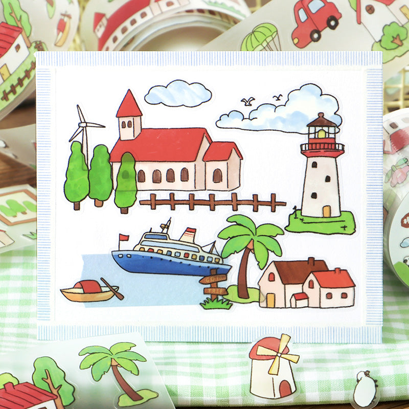 Happy Wanderer Chronicles Series Die Cutting Fog PET Tape