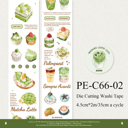 Weekend Coffee Club Series Die Cutting Washi Tape