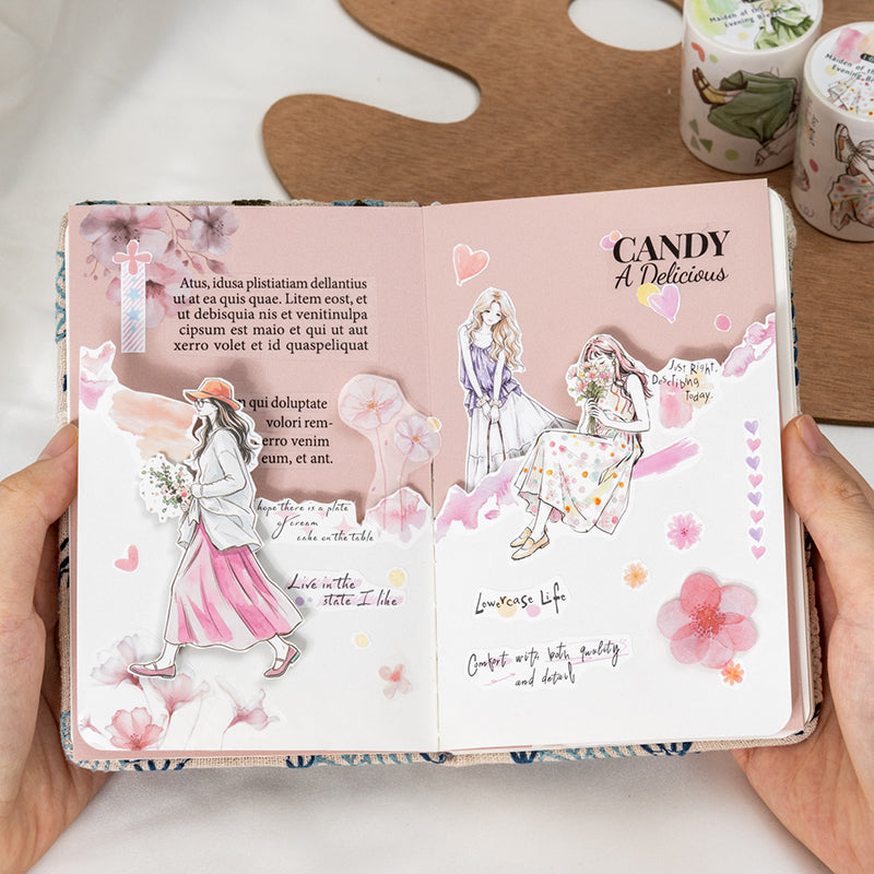 Painted Girl Series Die Cutting Synthetic Paper Tape