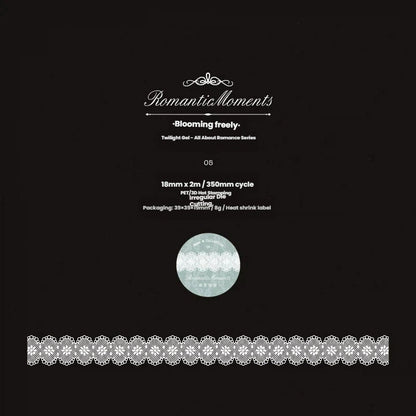 Romantic Moments Series Silver Stamping PET Tape