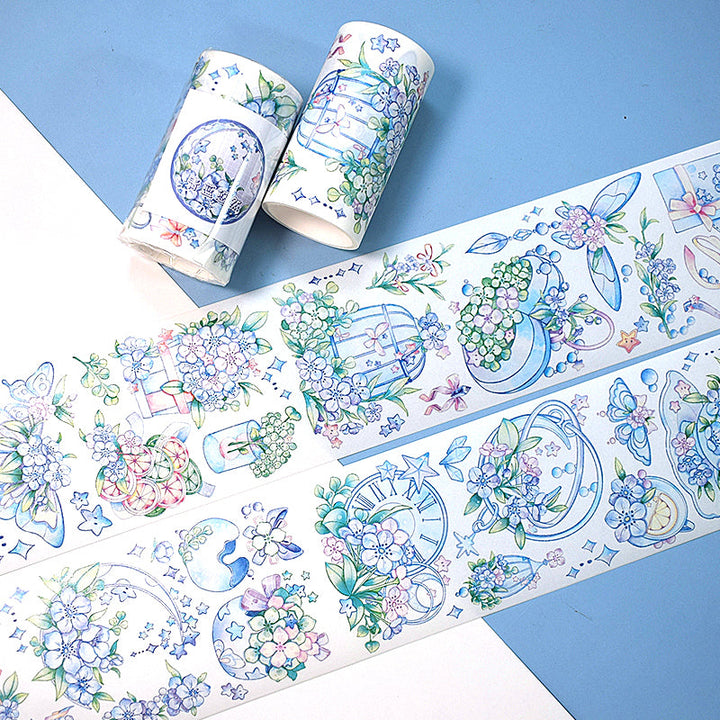 Romantic letter Washi/Shell Light PET Tape featuring romantic, letter, and light designs for journaling, scrapbooking and collage