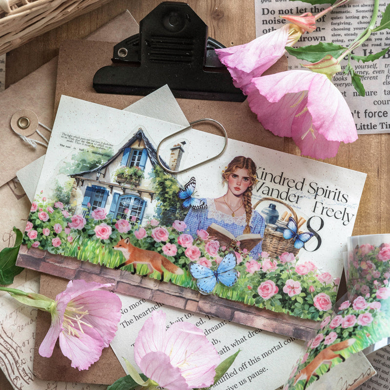 Flower Field Series PET Tape featuring flower designs for journaling, scrapbooking and collage