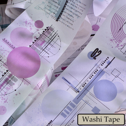 Whole Roll 10cm*5m Time Sketches Die Cutting Washi/PET Tape