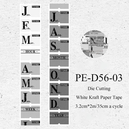 Label Element Series Die Cutting White Kraft Paper Tape
