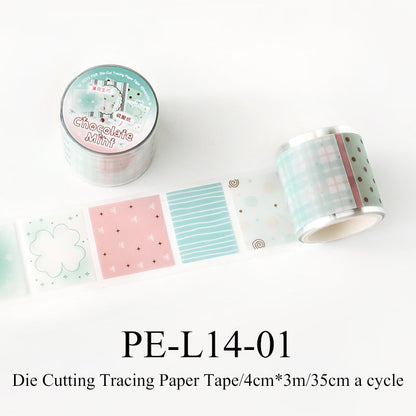 Wave Dots Series Die Cutting Tracing Paper Tape