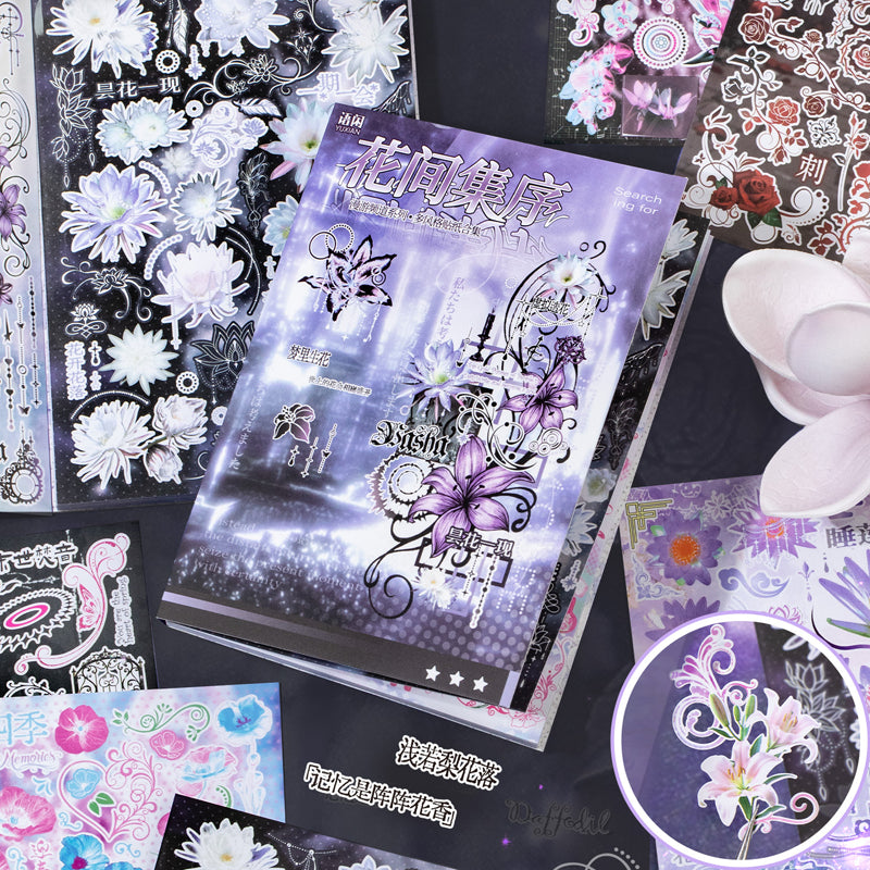 Wander Channel Series Sticker Book featuring book designs for journaling, scrapbooking and collage