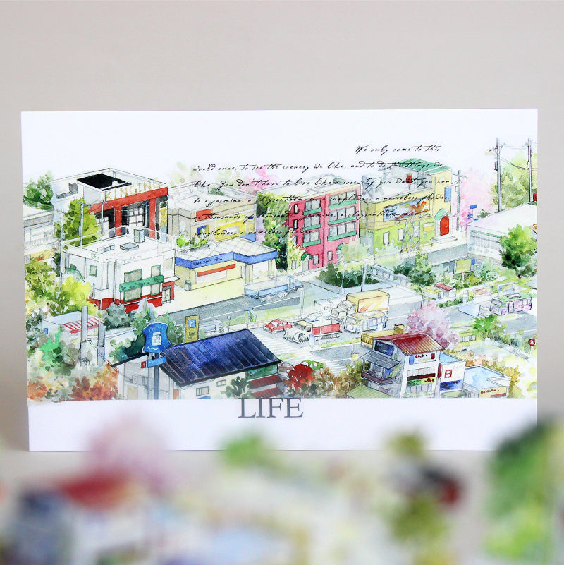Whole Roll 6cm*10m Urban Scenery PET Tape for journaling, scrapbooking and collage
