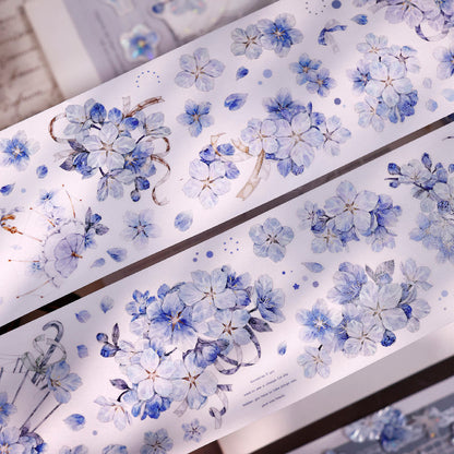 6.5cm*125cm Cherry Blossom Rain Die Cutting Washi/PET/Shell Light Washi/PET Tape
