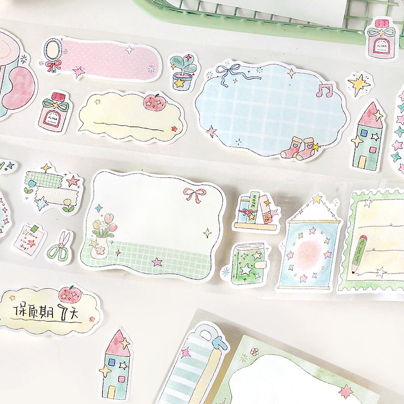 Star Sweet Dream House Series Die Cutting Writing Paper Tape featuring sweet, dream, and house designs for journaling, scrapbooking and collage