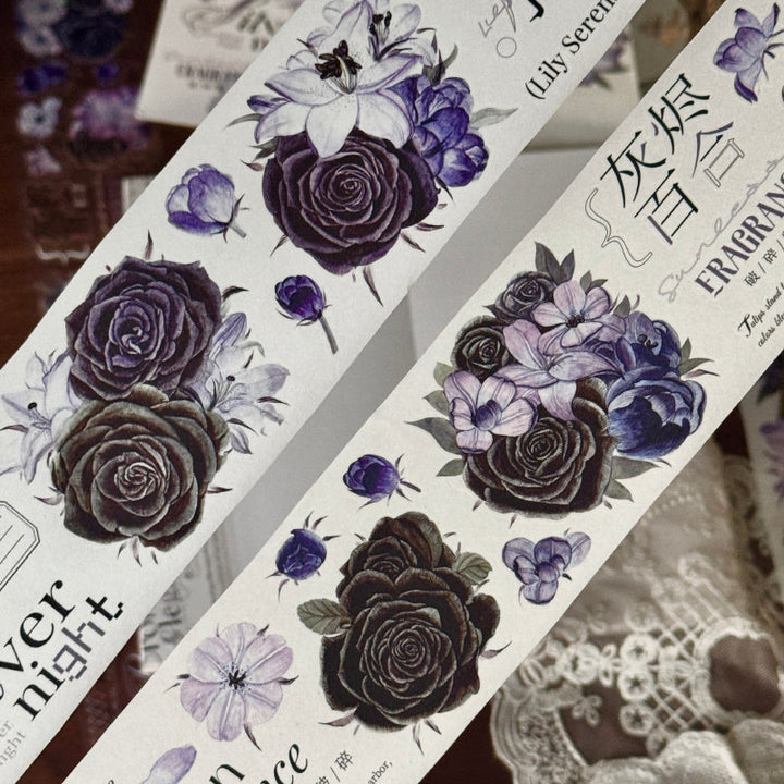 Whole Roll 6cm*6m Lily Serenade Die Cutting Washi/PET Tape