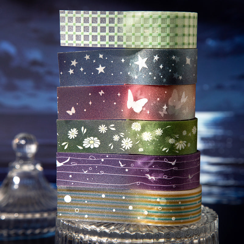 Illusion Dream Series Flash PET Tape featuring dream designs for journaling, scrapbooking and collage