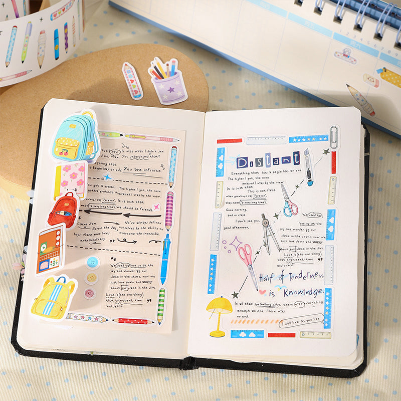 Stationery General Store Series Die Cutting Self-adhesive Tape for journaling, scrapbooking and collage