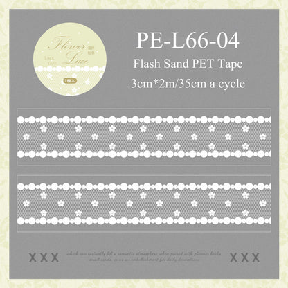 Lace Markings Series Flash Sand PET Tape