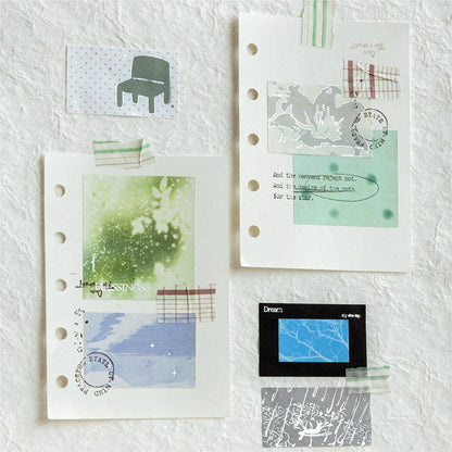 Inspiration Notes Series Die Cutting Silver Stamping Writing Paper Tape