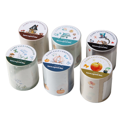 Fairy Tale Chronicle Series Die Cutting Washi Tape featuring fairy, and tale designs for journaling, scrapbooking and collage