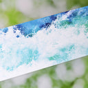 Whole Roll 6.3cm*5m Blue Waves White Ink PET Tape