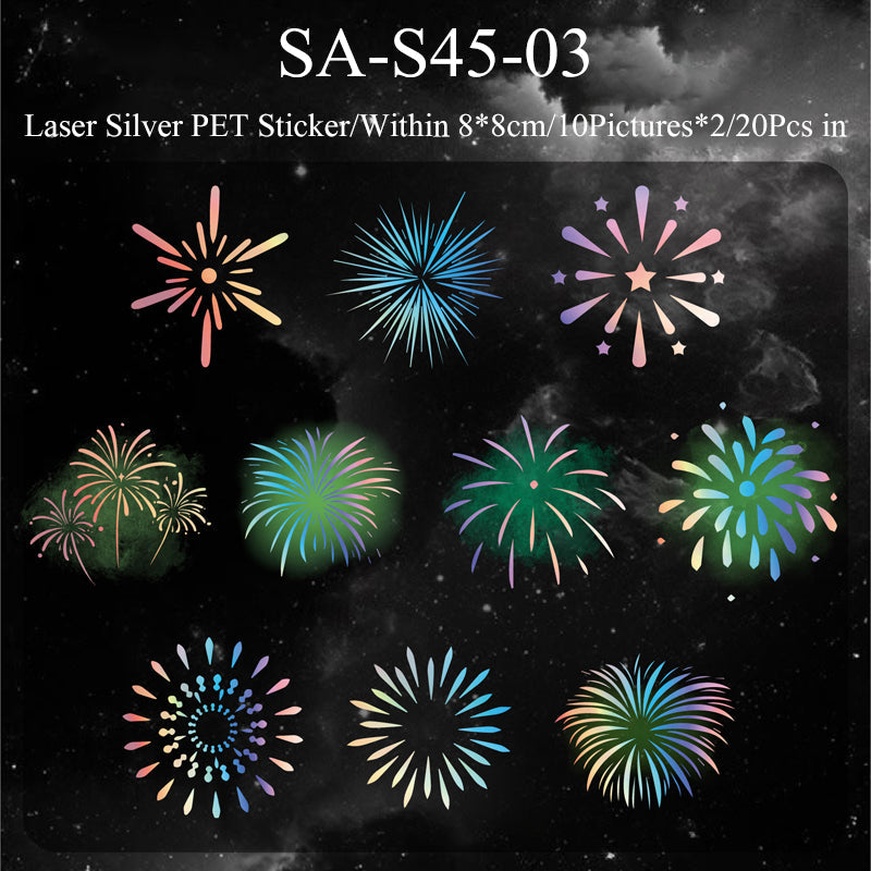Starlit Night Fireworks Series Sticker