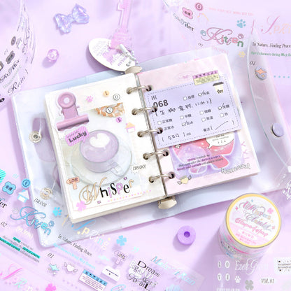 Whispering Among the Clouds Series Die Cutting PET Tape featuring cloud designs for journaling, scrapbooking and collage