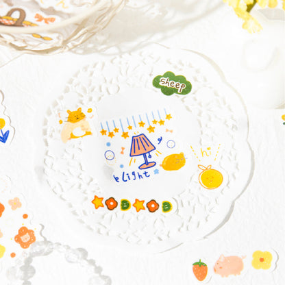 Lamb ranch Series Die Cutting Flash Self-adhesive Tape for journaling, scrapbooking and collage