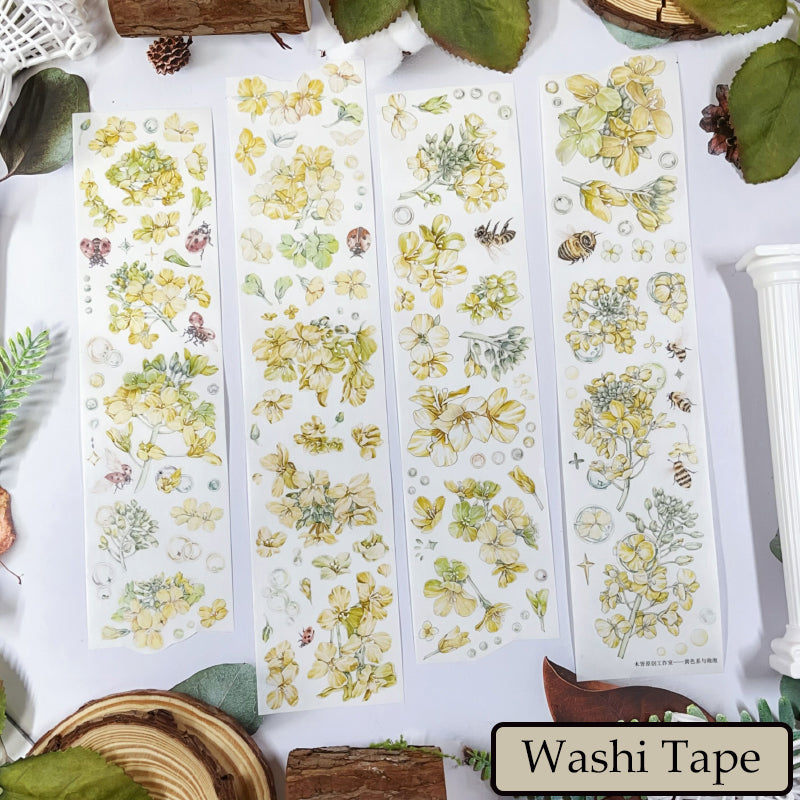 5cm*100cm Flower Insect Die Cutting Washi/Synthetic Paper/Shell Light PET Tape