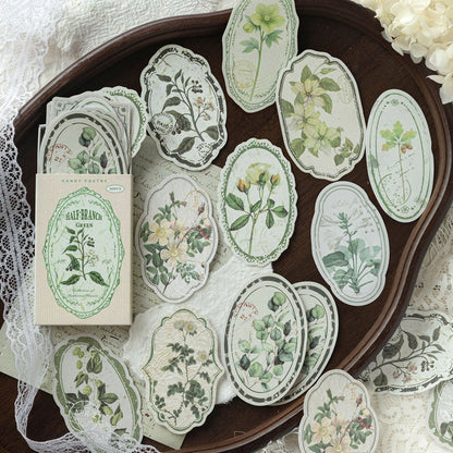 Flower Picking Collection Series Sticker featuring flower designs for journaling, scrapbooking and collage