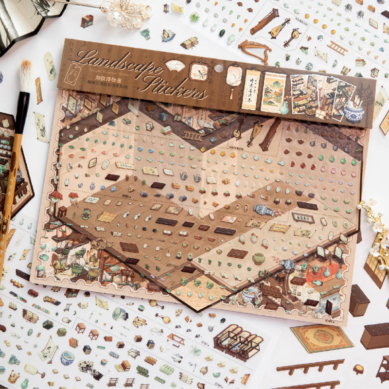Museum Hall Knowledge Series 3D Sticker for journaling, scrapbooking and collage