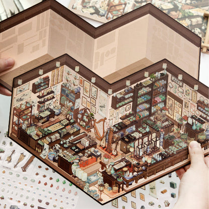 Museum Hall Knowledge Series 3D Sticker for journaling, scrapbooking and collage